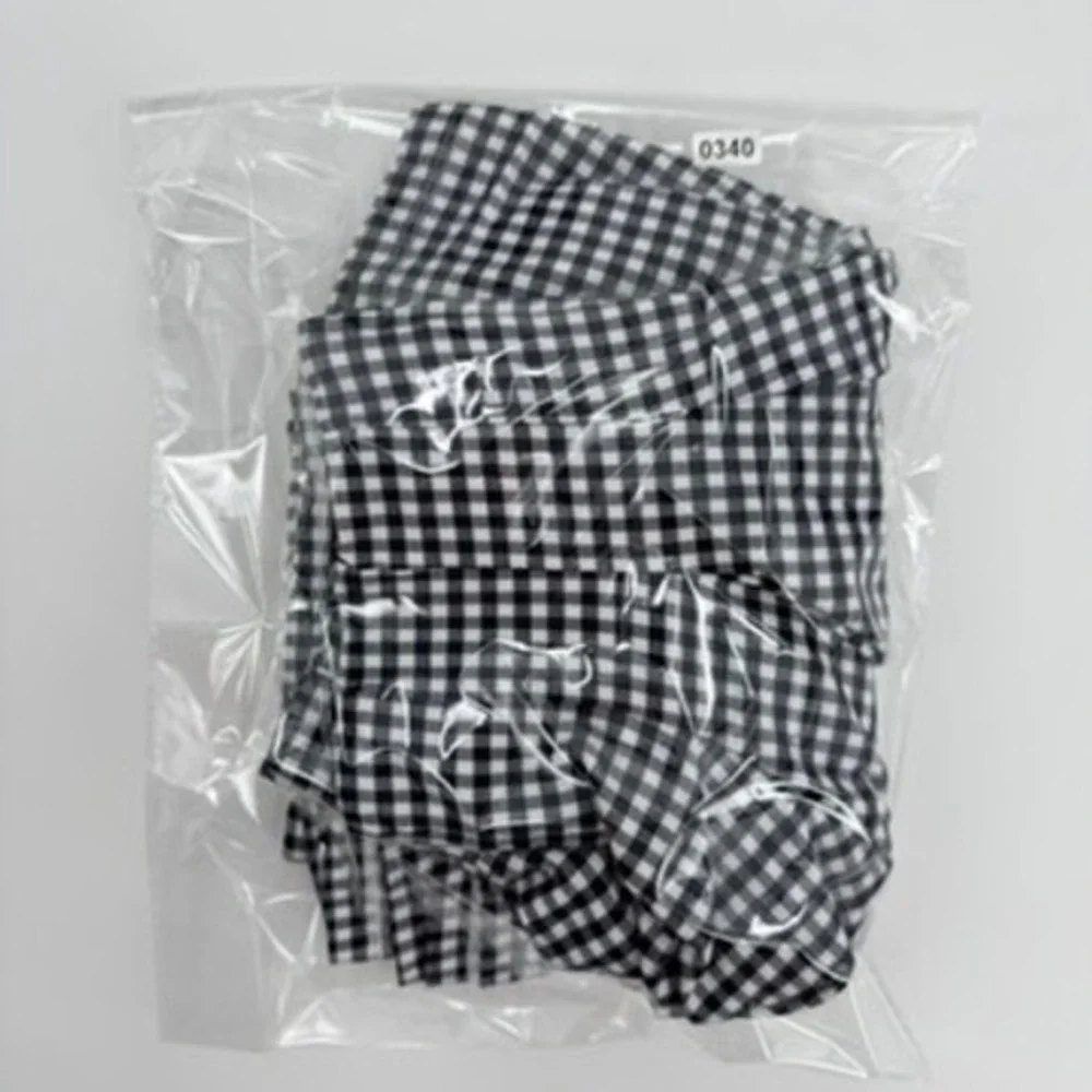 Full Tilt Kids Black White Gingham 2 Piece Crop Top and Pleated Skirt Set Large